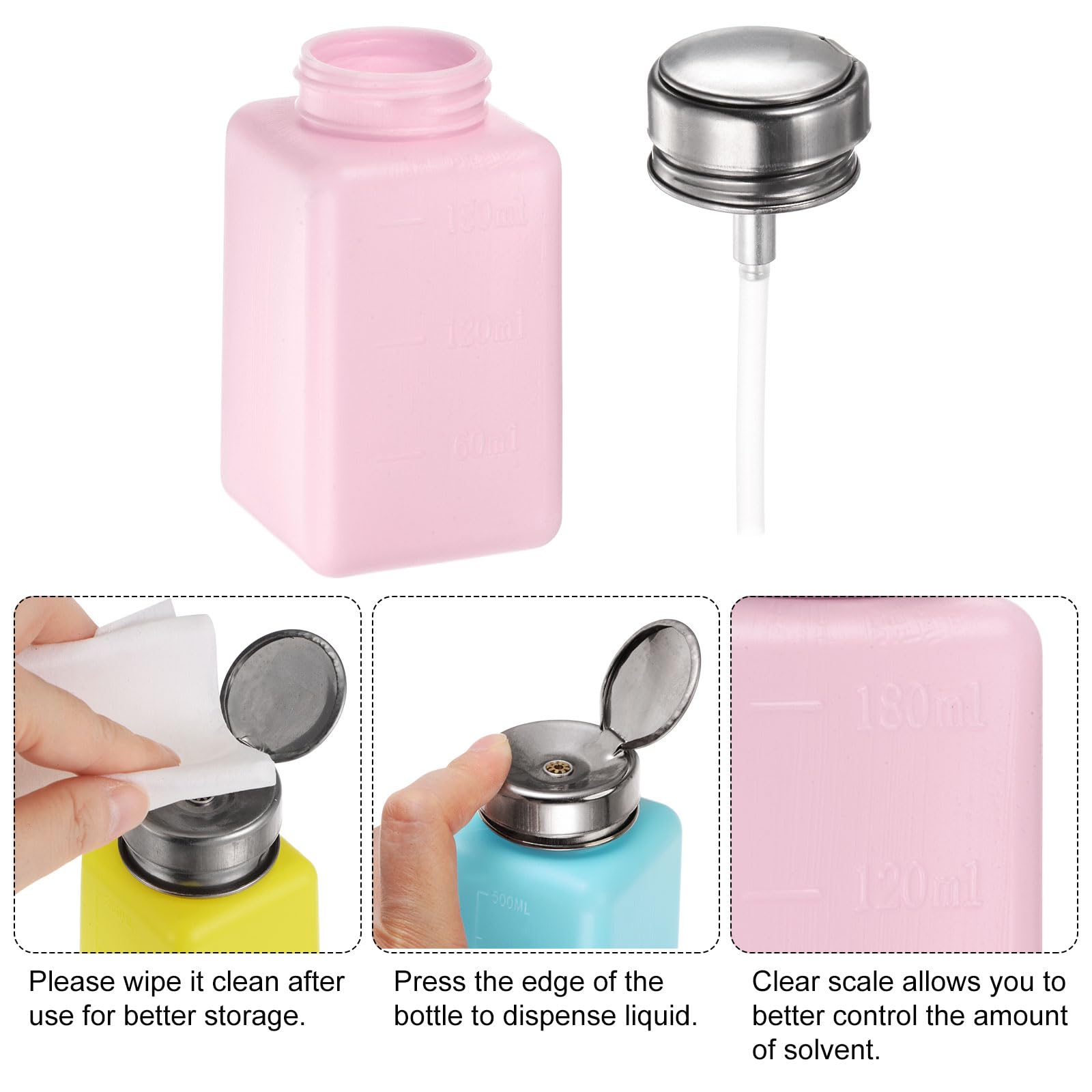 Amazon｜uxcell 溶剤アルコールディスペンサー プッシュダウン